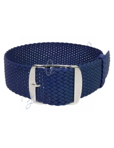 Cinturino in perlon P03 colore blu navy con fibbia in acciao ansa mm 18