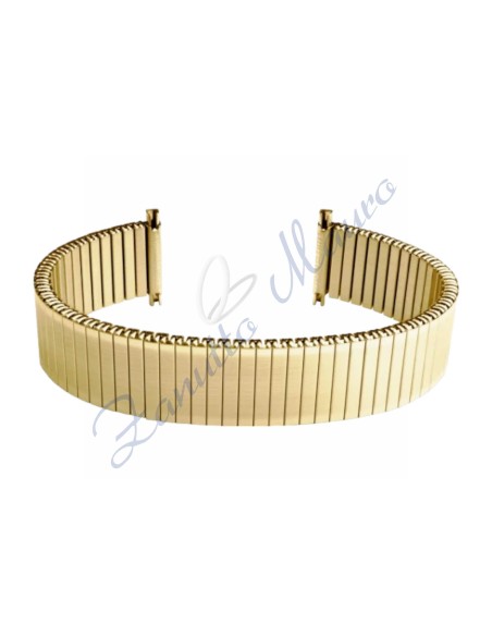 Bracciale elastico 6050 in acciaio dorato ansa a pompa mm 16/22