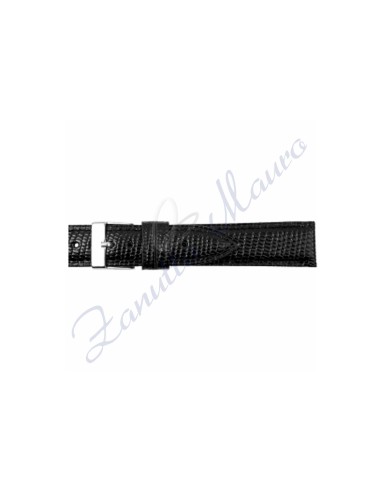 Cinturino 692 in pelle stampa lucertola iguana 14x12 colore nero