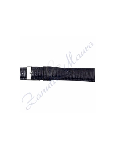 Cinturino 692 in pelle stampa lucertola iguana 14x12 colore blu scuro