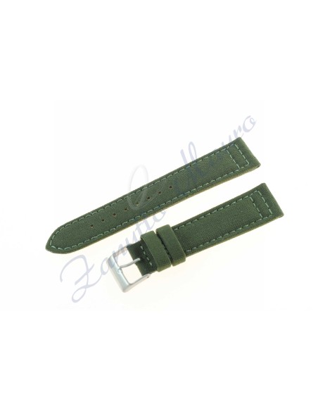 Cinturino 670 in cordura e lorica mm 18 colore verde scuro