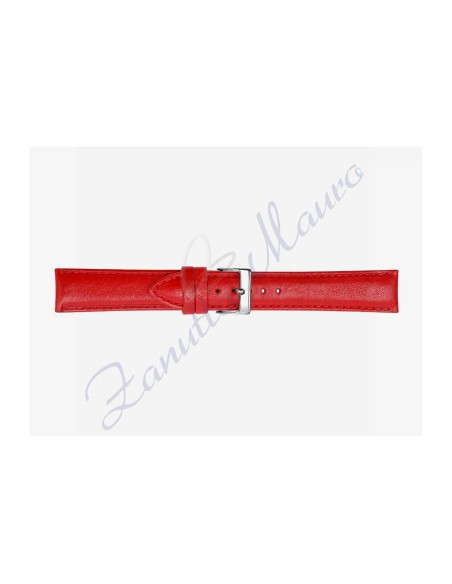 Cinturino 594 in pelle semiribordato 20x18 colore rosso