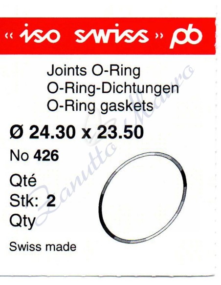 O-Ring Quartz ISO426 busta 2 pz Diam.int. 23.50 sezione 0,40