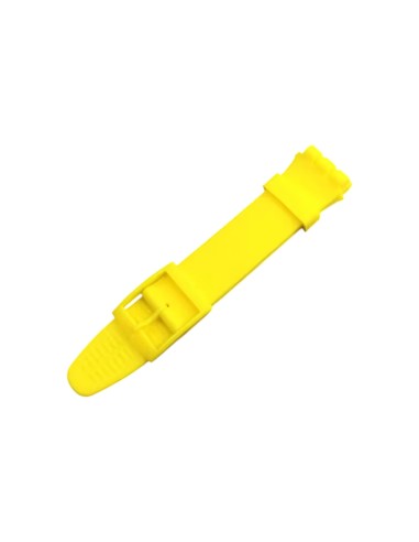 Cinturino in silicone per Swatch ansa mm 19 colore giallo