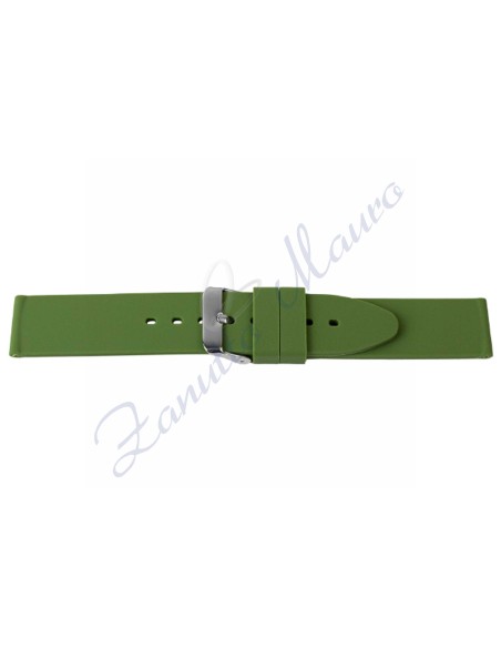 Cinturino 387 in silicone soft touch ansa mm 18 colore verde