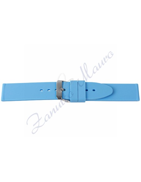 Cinturino 387 in silicone soft touch ansa mm 18 colore blu chiaro