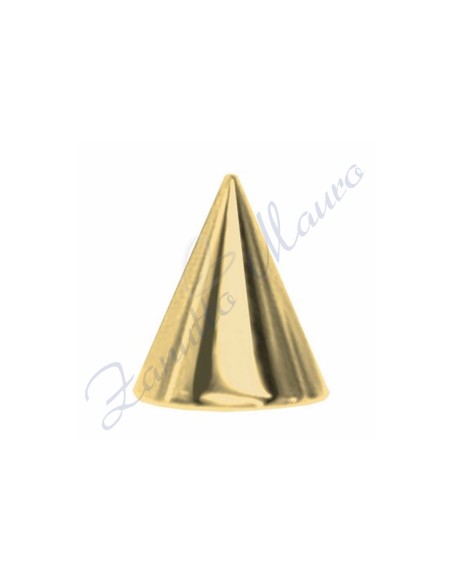 Cono mm 1,6x5 in acciaio 316L dorato