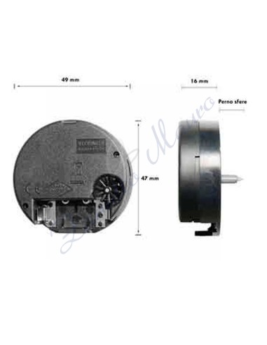 Movimento rotondo solo tempo p/lungo completo di 3 lancette diam 47/49