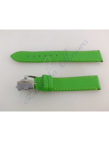 Cinturino Diloy pelle liscio 304 ansa mm 18 verde chiaro