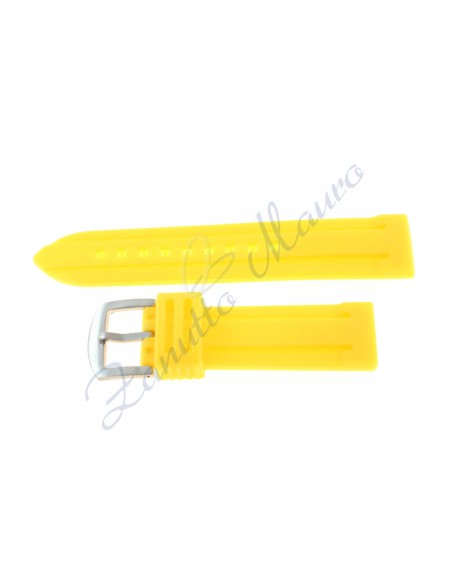 Cinturino in silicone J203 giallo ansa mm 22 soft touch