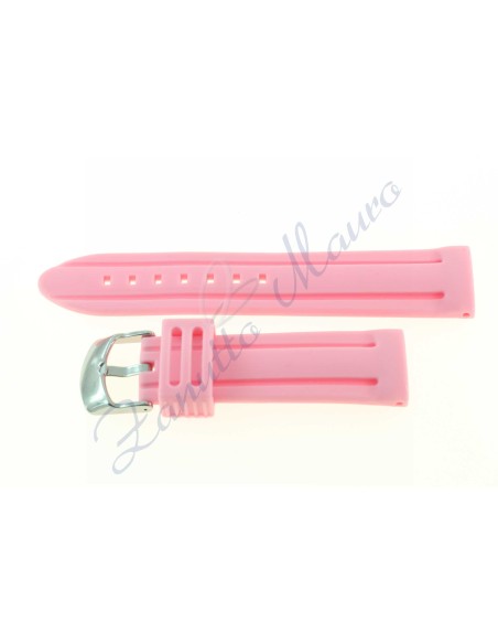 Cinturino in silicone J203 rosa ansa mm 20 soft touch