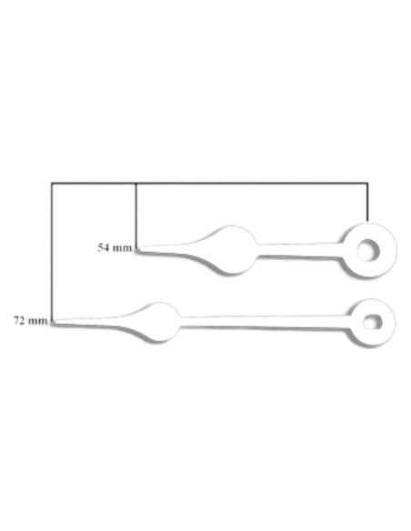 Coppia lancette 04B bianche per SKP e TMP