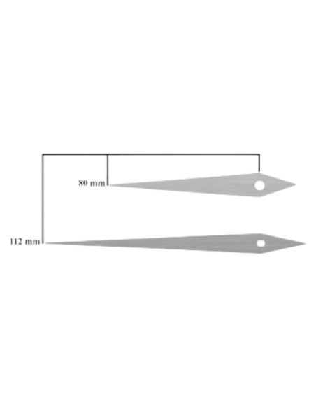 Coppia lancette 114C cromate per SKP e TMP