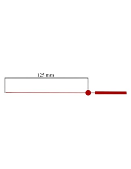 Lancette secondi per tipo D per SKP e TMP in alluminio rosso mm 125 5 pz