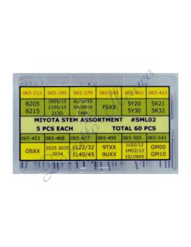 Assortimento 60 tiges per movimenti Miyota