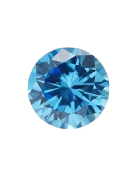 Cubic zirconia rotonda colore topazio azzurro diametro mm 2,00 pezzi 50