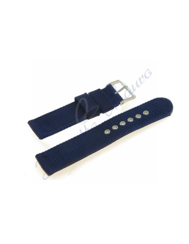 Cinturino QJ0076 in tessuto militare blu ansa 18