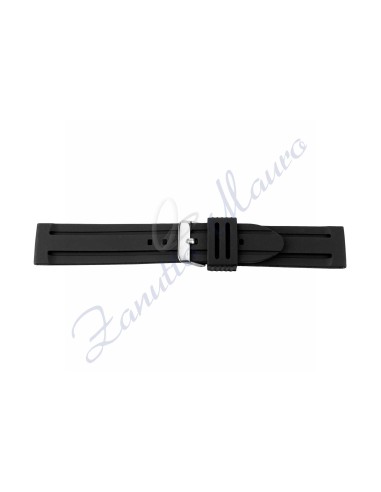 Cinturino 396 in silicone ansa mm 24 colore nero