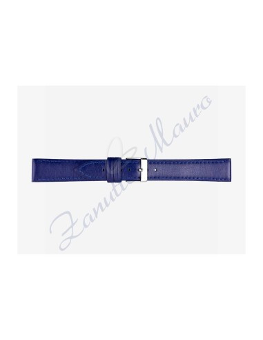 Cinturino 694 in pelle semiribordato 12x10 colore blu medio