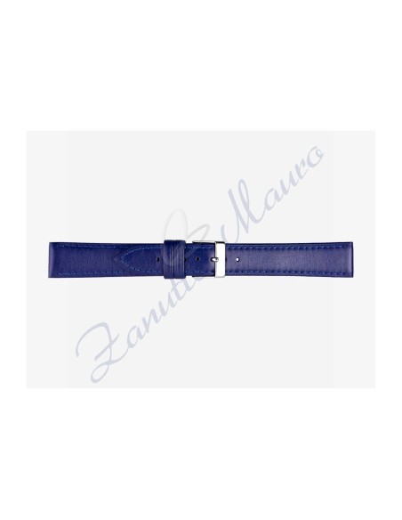 Cinturino 694 in pelle semiribordato 16x14 colore blu medio