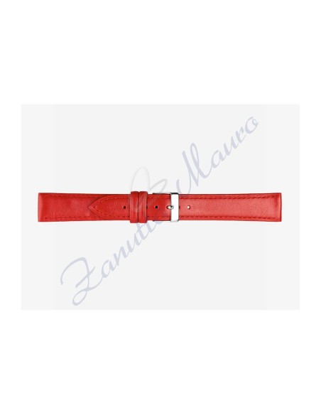 Cinturino 694 in pelle semiribordato 14x12 colore rosso