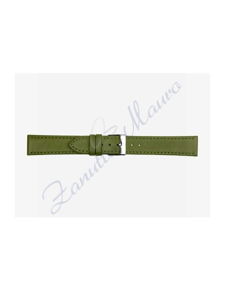 Cinturino 694 in pelle semiribordato 16x14 colore verde oliva