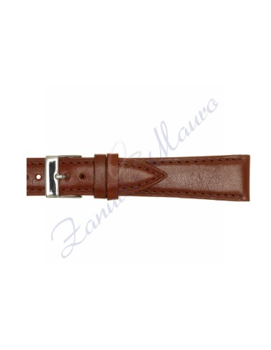 Cinturino 653 in cuoio semiribordato 18x16 colore marrone gold