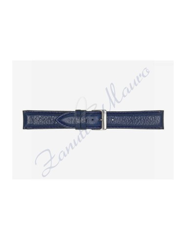 Cinturino 594 in pelle semiribordato 18x16 colore blu scuro