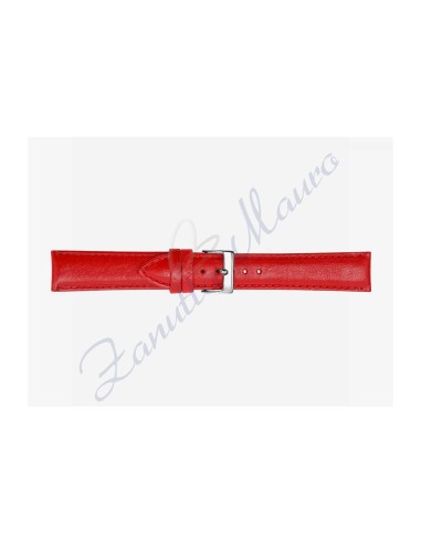 Cinturino 594 in pelle semiribordato 20x18 colore rosso