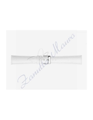 Cinturino 662 in cuoio drake semiribordato 18x16 colore bianco