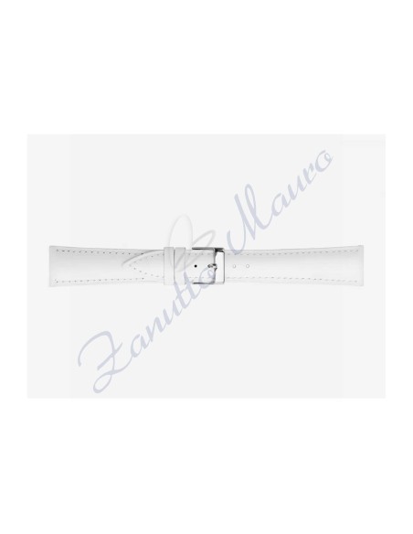 Cinturino 662 in cuoio drake semiribordato 18x16 colore bianco