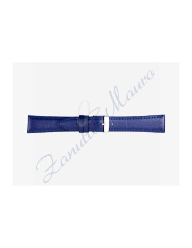 Cinturino 597 in pelle stampa saffiano 16x14 colore blu scuro