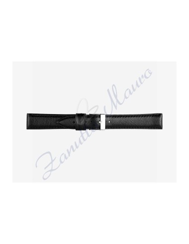 Cinturino 597 in pelle stampa saffiano 18x16 colore nero