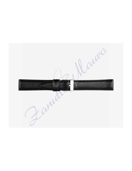 Cinturino 597 in pelle stampa saffiano 22x18 colore nero