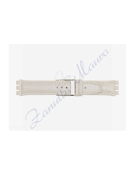 Cinturino 247M stampa brasile per Swatch Irony 19x18 bianco