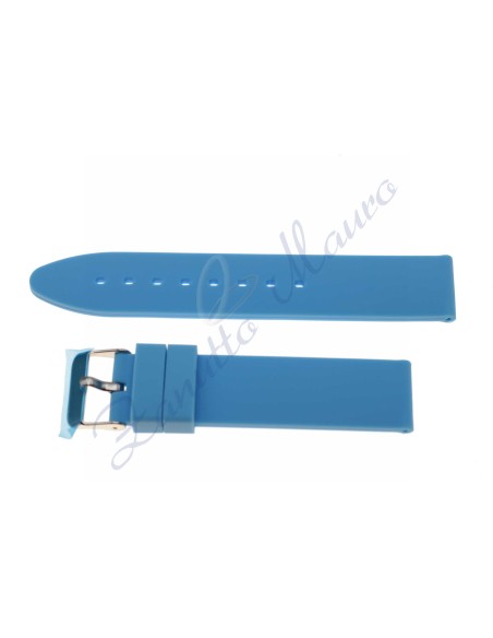 Cinturino in gomma S/046 ansa mm 24 azzurro