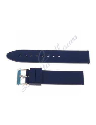 Cinturino in gomma S/046 ansa mm 24 blu