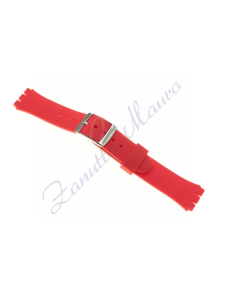 Cinturino in silicone soft touch 255 per Swatch mm 17 colore rosso