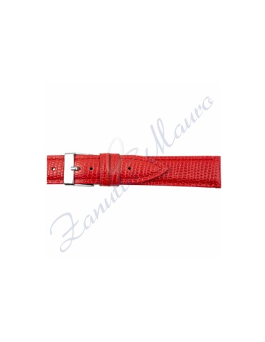 Cinturino 692 in pelle stampa lucertola iguana 12x10 colore rosso