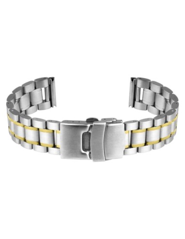 Bracciale GD016 in acciaio solido bicolore gold ansa mm 18