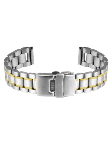 Bracciale GD016 in acciaio solido bicolore gold ansa mm 18