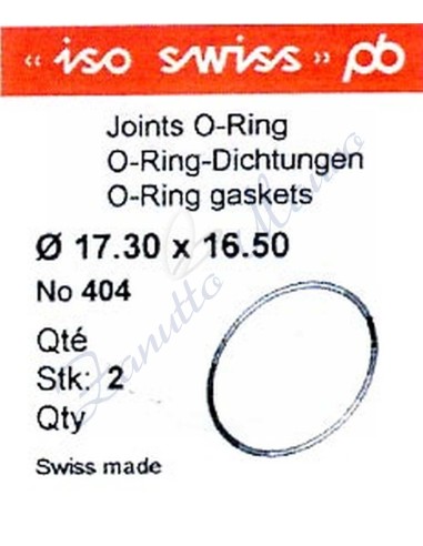 O-Ring Quartz ISO404 busta 2 pz Diam.int. 16.50 sezione 0,40