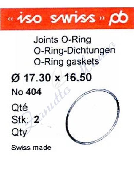 O-Ring Quartz ISO415 busta 2 pz Diam.int. 20.00 sezione 0,50