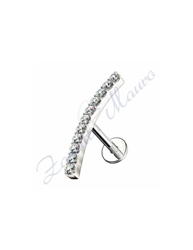 Piercing labret vrgola mm 13,5 in acciao 316L