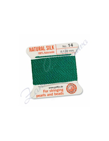 Filo per collane diametro mm 1,02 numero 14 colore verde