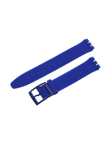 Cinturino in silicone per Swatch ansa mm 16 colore blu