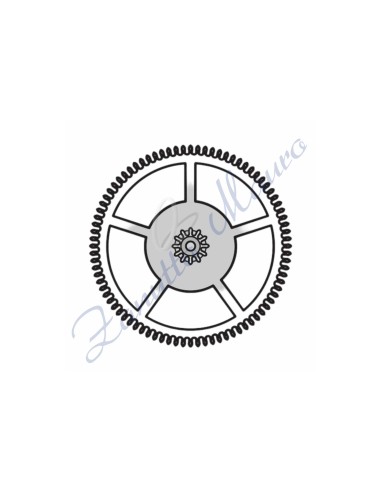 Ruota dei secondi con perni lunghi sotto Unitas 6497 ricambio 224