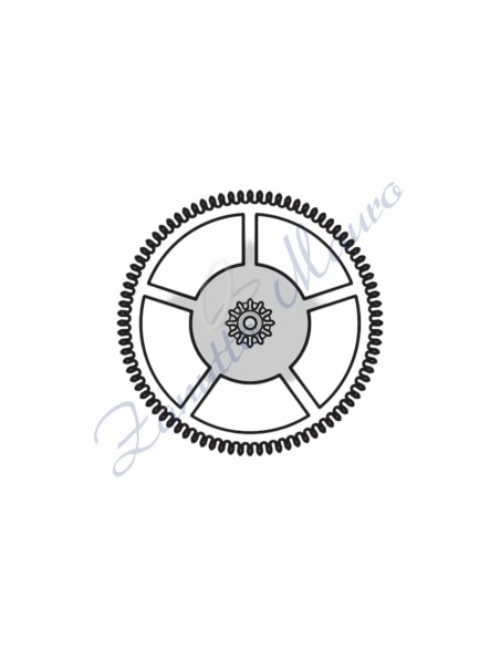 Ruota dei secondi con perni lunghi sotto Unitas 6497 ricambio 224