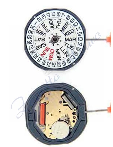 Movimento Miyota 1M02 3 sfere doppia data al 3 quarzo