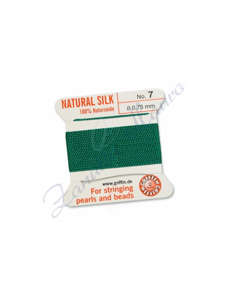 Filo per collane diametro mm 0,75 numero 7 colore verde